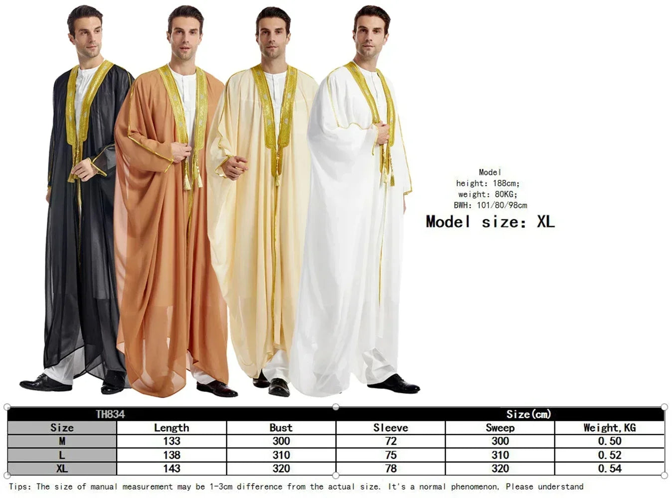 Men Kebaya Open Muslim Kimono Abaya Turkey Arabic Islam Djellaba Homme Robe Musulmane Hombre Ramadan Abayas for Prayer Clothes