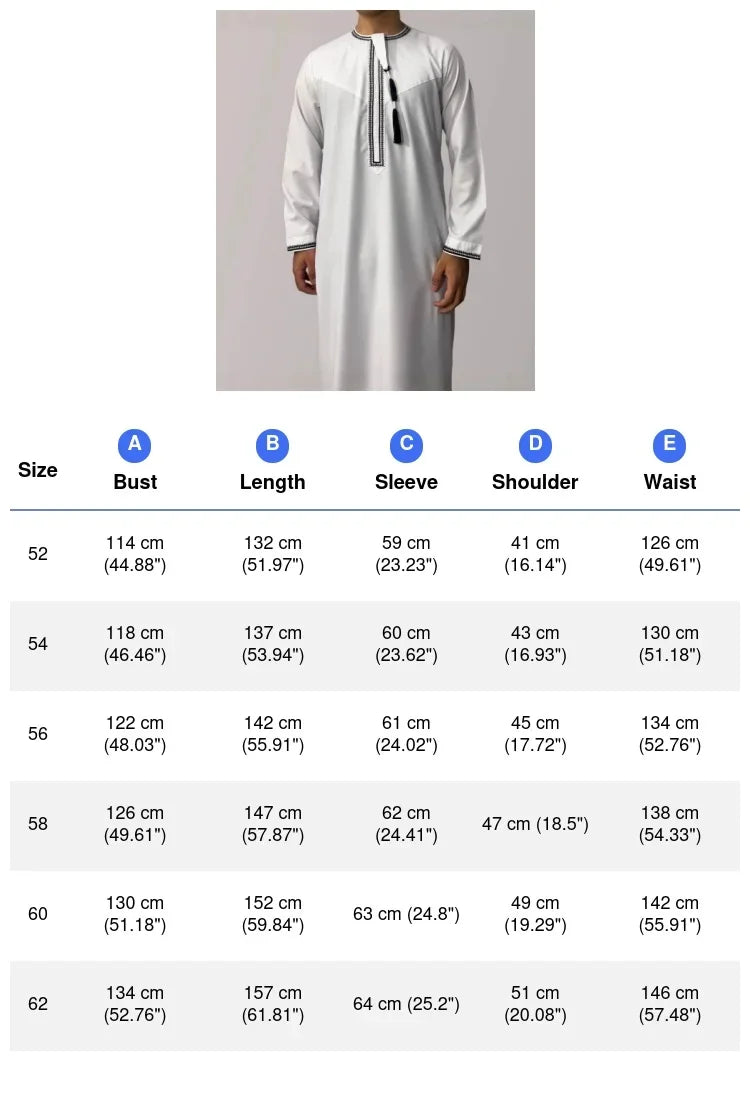 Aman Abaya Jubba Thobe for Men Saudi Arab Kaftan Muslim Men Long Sleeve Pullover Dress Rayer Robe Afghan Male Islam Clothing