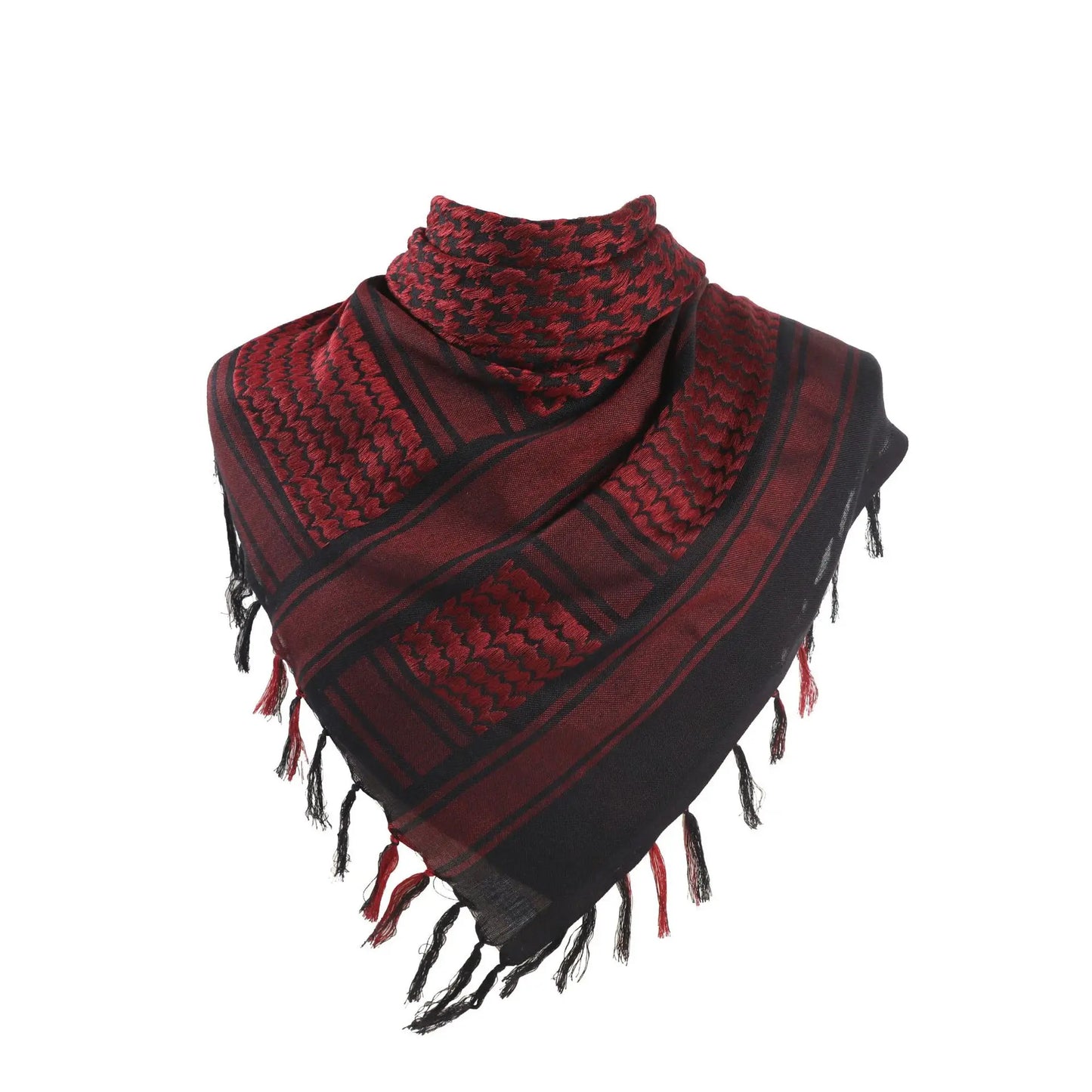 Islamic Print Scarf Unisex Lightweight Plaid Men Women Tassel Arab Desert Shemagh KeffIyeh Scarf Shawl Hijab Wrap Pashmina sjaal
