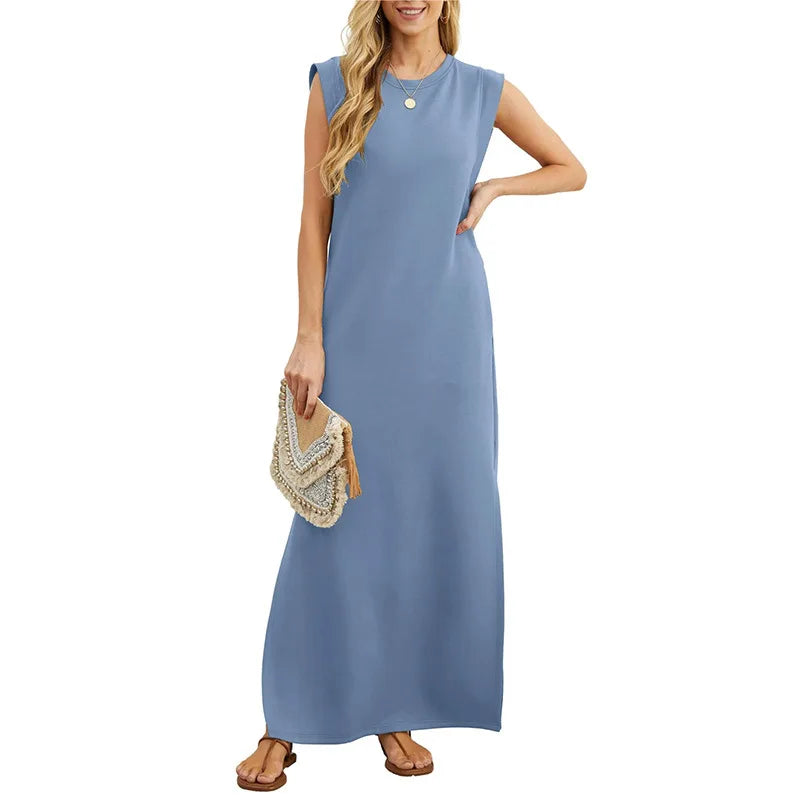 Fashion Silky Inside dress Muslim Dresses Sleeveless Long Muslim Abayas female islamic abayas muslim robes