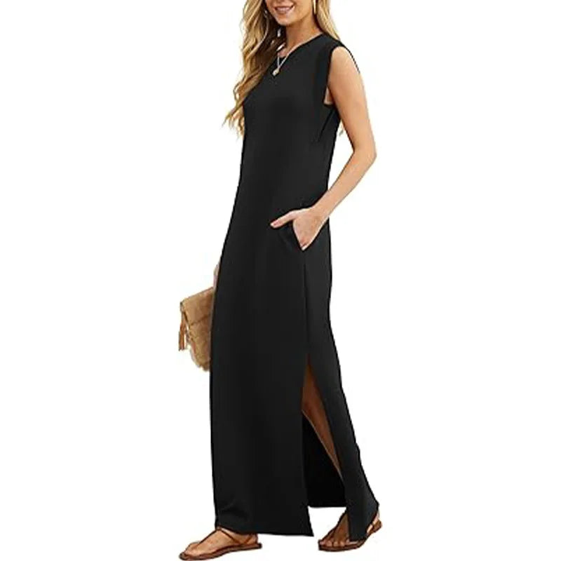 Fashion Silky Inside dress Muslim Dresses Sleeveless Long Muslim Abayas female islamic abayas muslim robes
