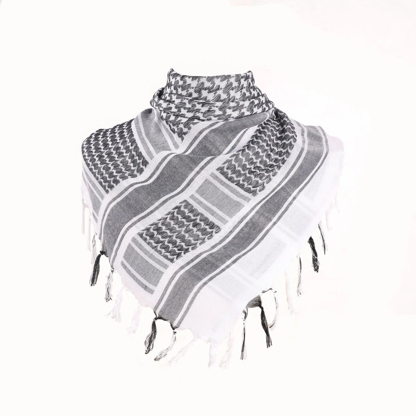 Islamic Print Scarf Unisex Lightweight Plaid Men Women Tassel Arab Desert Shemagh KeffIyeh Scarf Shawl Hijab Wrap Pashmina sjaal