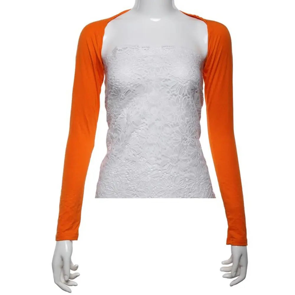 Women Muslim Long Shoulder Sleeves Shawl Arm Cover Undershirt Bodysuit Shrug Crop Top Modal Islamic Hijab Accessories