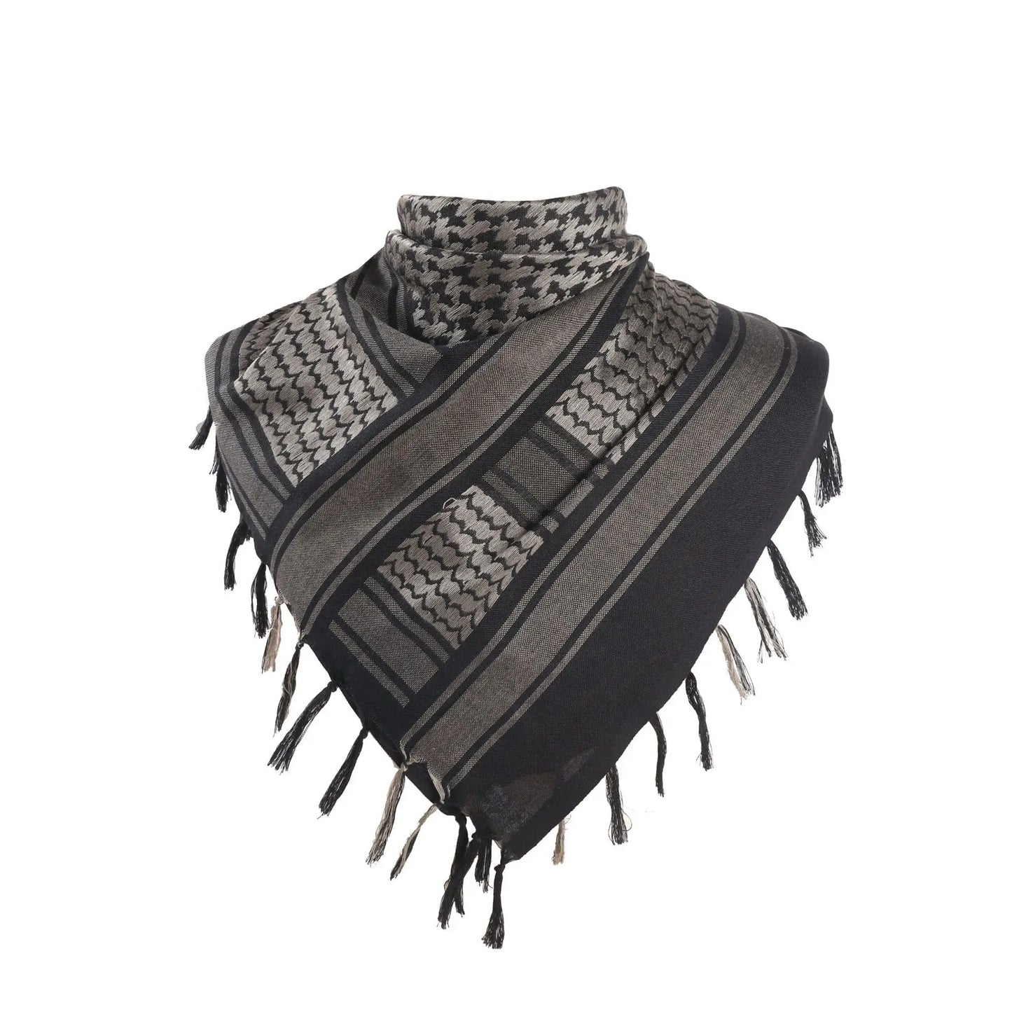 Islamic Print Scarf Unisex Lightweight Plaid Men Women Tassel Arab Desert Shemagh KeffIyeh Scarf Shawl Hijab Wrap Pashmina sjaal