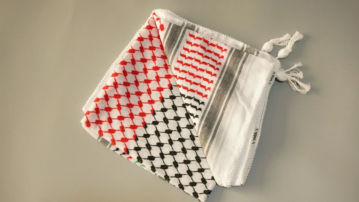 Islamic Print Scarf Unisex Lightweight Plaid Men Women Tassel Arab Desert Shemagh KeffIyeh Scarf Shawl Hijab Wrap Pashmina sjaal
