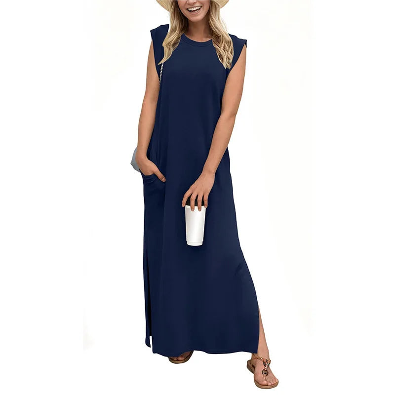 Fashion Silky Inside dress Muslim Dresses Sleeveless Long Muslim Abayas female islamic abayas muslim robes