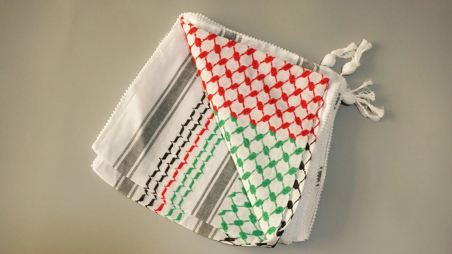 Islamic Print Scarf Unisex Lightweight Plaid Men Women Tassel Arab Desert Shemagh KeffIyeh Scarf Shawl Hijab Wrap Pashmina sjaal