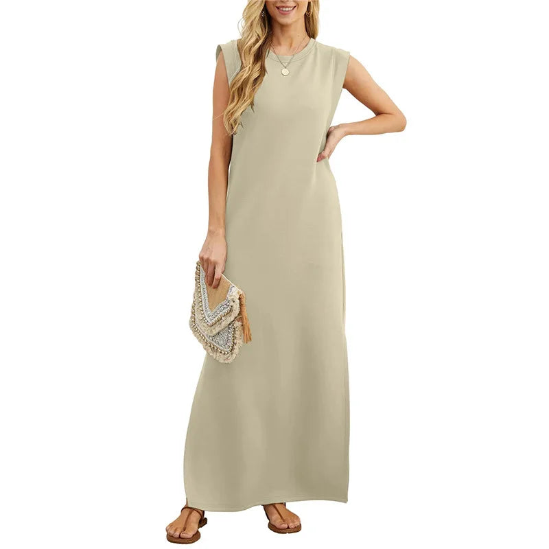Fashion Silky Inside dress Muslim Dresses Sleeveless Long Muslim Abayas female islamic abayas muslim robes
