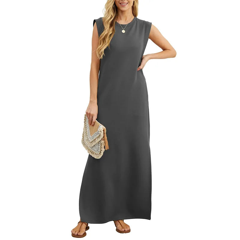 Fashion Silky Inside dress Muslim Dresses Sleeveless Long Muslim Abayas female islamic abayas muslim robes