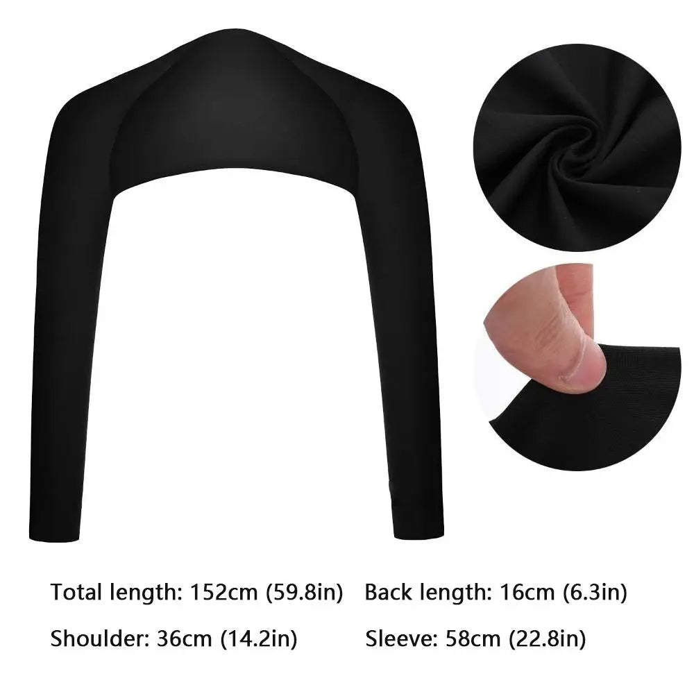 Women Muslim Long Shoulder Sleeves Shawl Arm Cover Undershirt Bodysuit Shrug Crop Top Modal Islamic Hijab Accessories