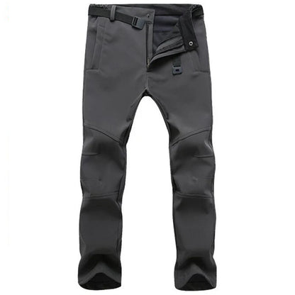 Winter Pants Soft Shell Waterproof Windproof Fleece Pants Men Sports Outdoor Trekking Camping Hiking Mountain Skiing Trousers
