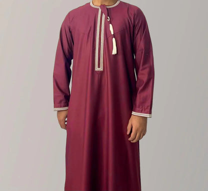 Aman Abaya Jubba Thobe for Men Saudi Arab Kaftan Muslim Men Long Sleeve Pullover Dress Rayer Robe Afghan Male  Islam Clothing