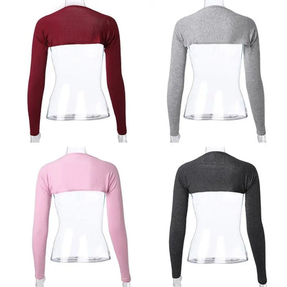Women Muslim Long Shoulder Sleeves Shawl Arm Cover Undershirt Bodysuit Shrug Crop Top Modal Islamic Hijab Accessories
