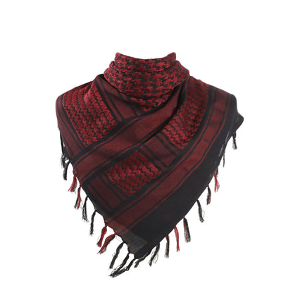 Islamic Print Scarf Unisex Lightweight Plaid Men Women Tassel Arab Desert Shemagh KeffIyeh Scarf Shawl Hijab Wrap Pashmina sjaal
