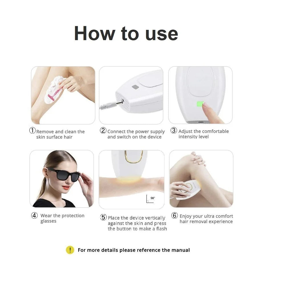 IPL laser freezing point hair removal instrument photon painless armpit hair leg hair lip hair skin rejuvenation device