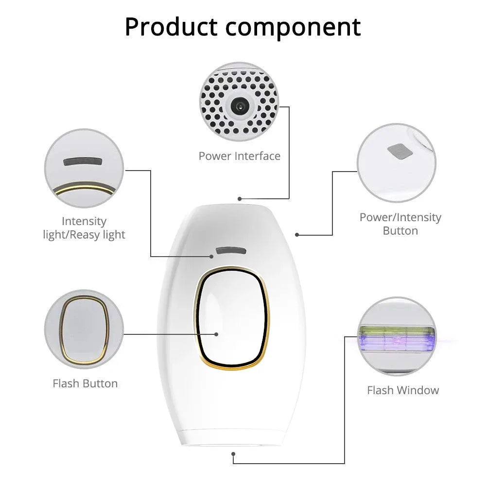 IPL laser freezing point hair removal instrument photon painless armpit hair leg hair lip hair skin rejuvenation device
