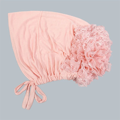 Ramadan Islamic Muslim Modal Cotton Underscarf Plain Lace Floral Wrinkle Hijab Head Scarves Tie Rope Turbans Head Bonne Caps