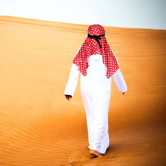 Arabic Red Turban Clothing Scarf Desert Costume for Men Dubai Cosplay Aldult for Men Ethnic Clothes Cosplay Dubai Middle East