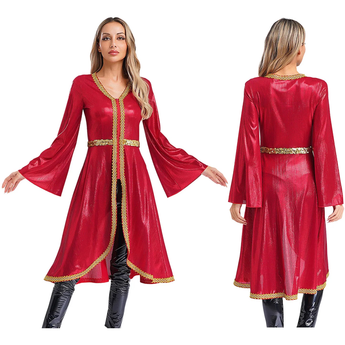 Women Muslim Abaya Dress Thobe Long Sleeve High Waist Embroidery Caftan Dress Islamic Dubai Moroccan Kaftan Fancy Eid Dress