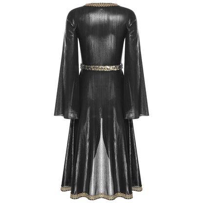Women Muslim Abaya Dress Thobe Long Sleeve High Waist Embroidery Caftan Dress Islamic Dubai Moroccan Kaftan Fancy Eid Dress
