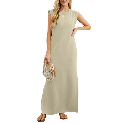 Fashion Silky Inside dress Muslim Dresses Sleeveless Long Muslim Abayas female islamic abayas muslim robes