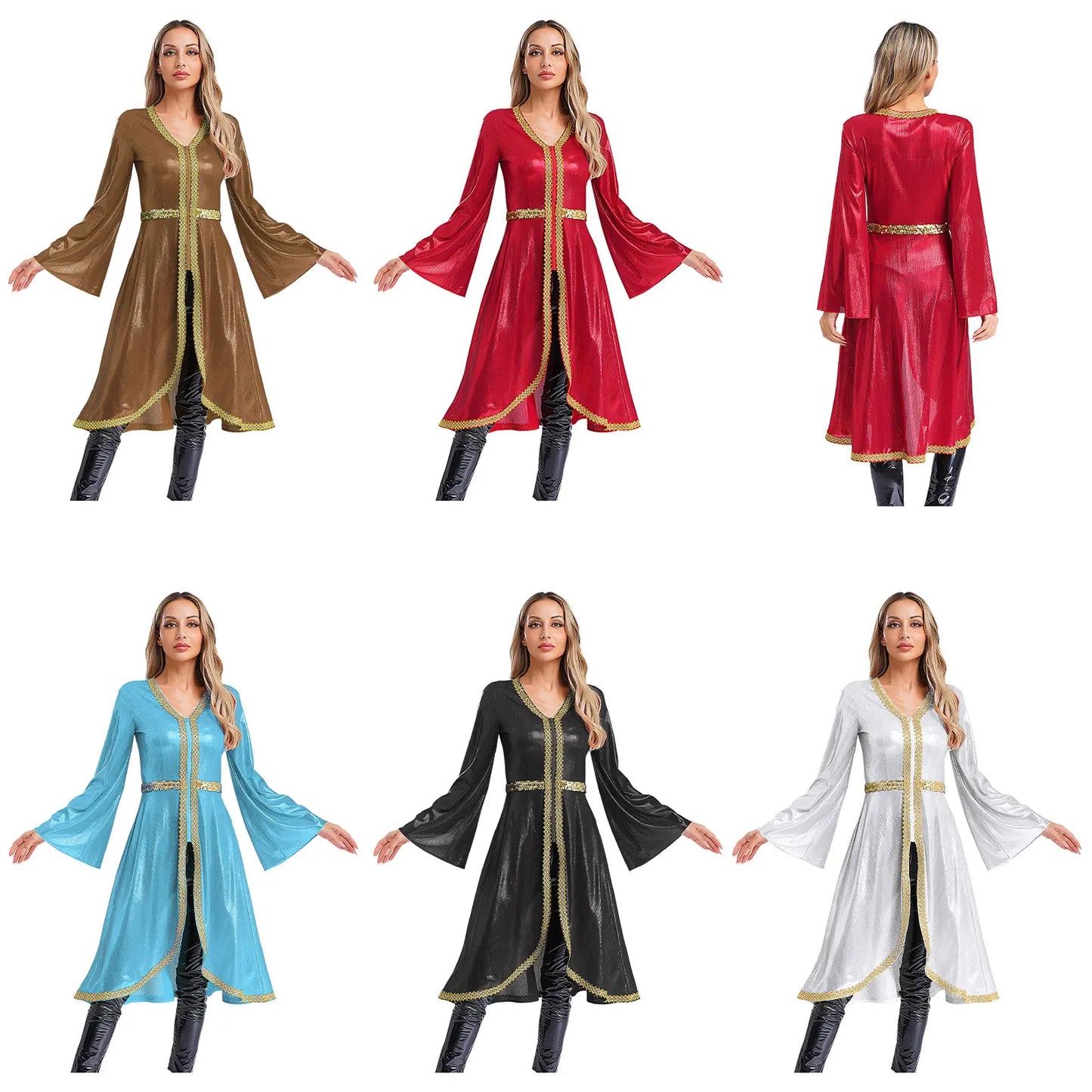 Women Muslim Abaya Dress Thobe Long Sleeve High Waist Embroidery Caftan Dress Islamic Dubai Moroccan Kaftan Fancy Eid Dress