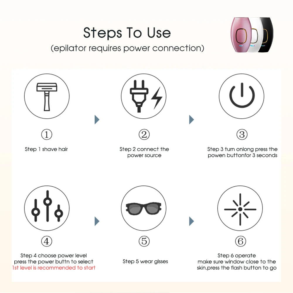 Popular hair removal device laser hair removal device IPL household women's shaving strong pulse hair removal device