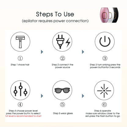 Popular hair removal device laser hair removal device IPL household women's shaving strong pulse hair removal device